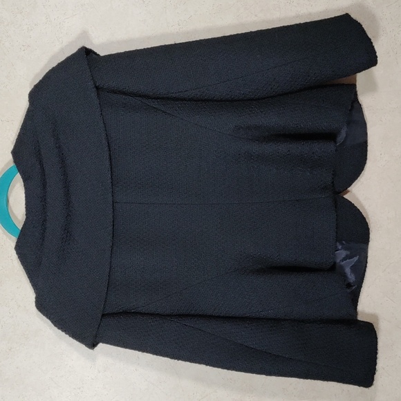 10W02 FINAL PRICE Lafayette 148 black virgin wool shawl collar blazer 10 - Picture 8 of 11